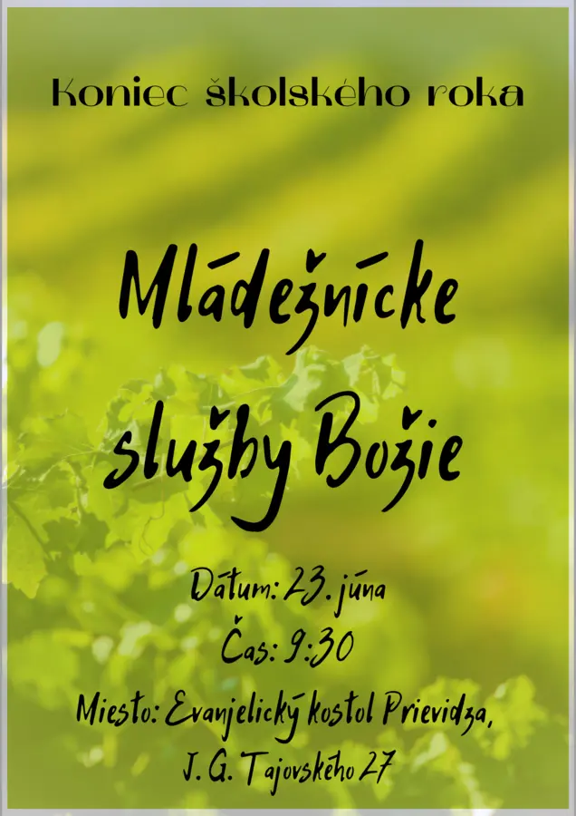 Mládežnícke služby Božie