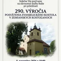 Pozvánka na 290. výročie posvätenia chrámu